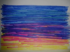 drawingaday sunset colourful ink sticker drawing