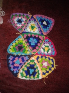 tessellating crochet granny triangle planning